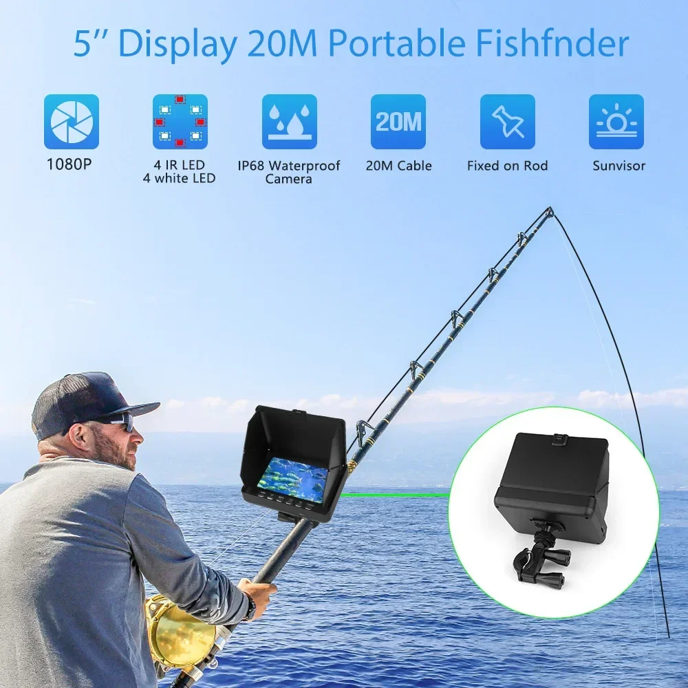 Fish Finder 5.0 Inch LCD Displ - đánh giá và giá Fish Finder Cable