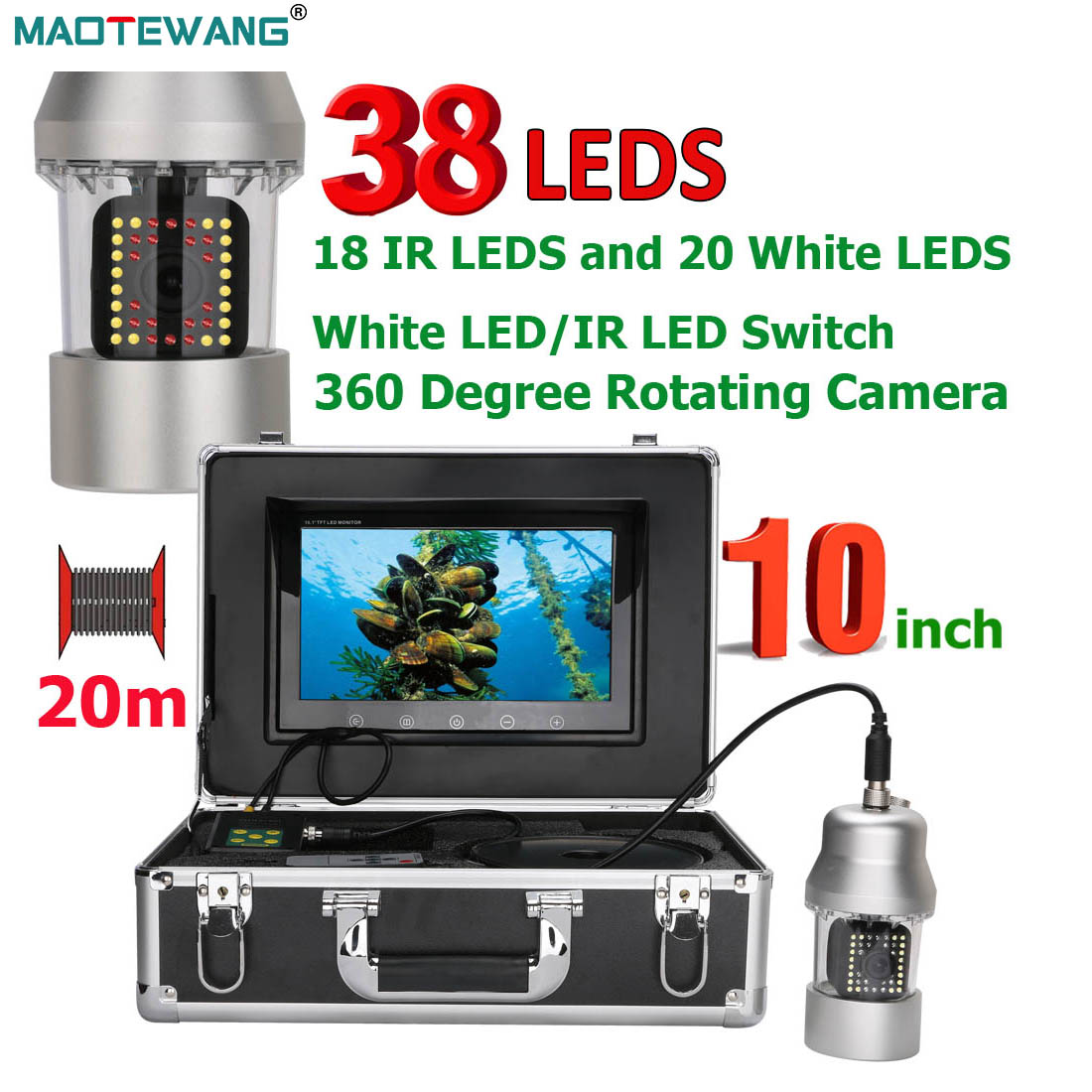 MAOTEWANG Câu Cá Dưới Nước Vid - đánh giá và giá Fish Finder Cable