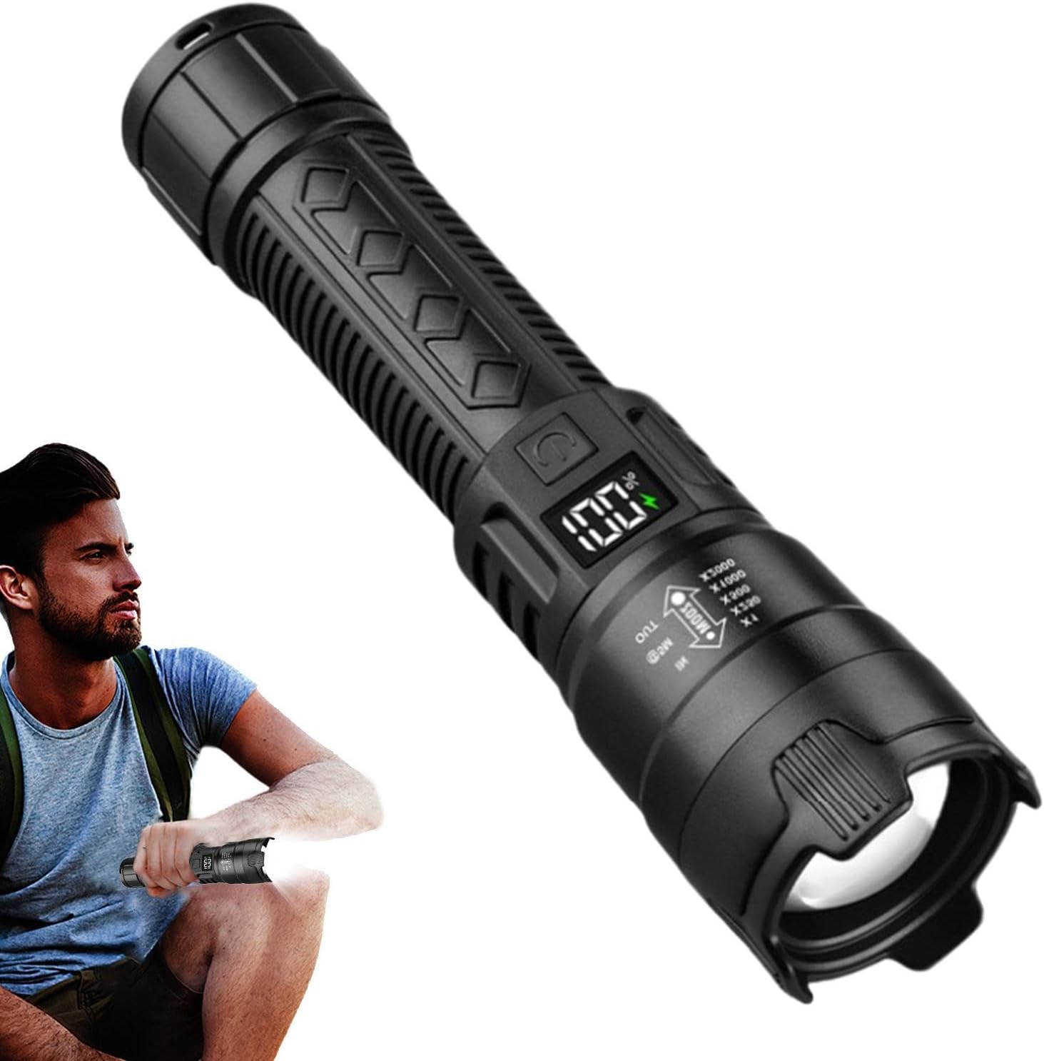 Tactical LED Flashlight 2000LM - đánh giá và giá Fishing Light