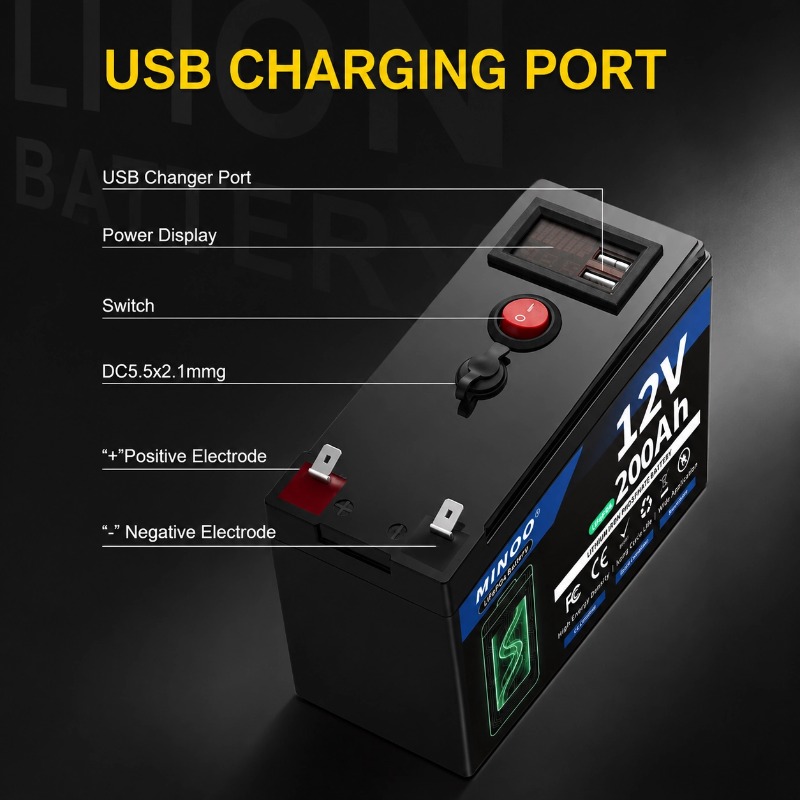 12V 200Ah LiFePO4 Battery Deep - đánh giá và giá Fish Finder Charger