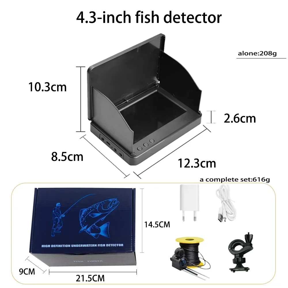 YS43A 4.3-inch Fish Detector U - đánh giá và giá Fish Finder Battery