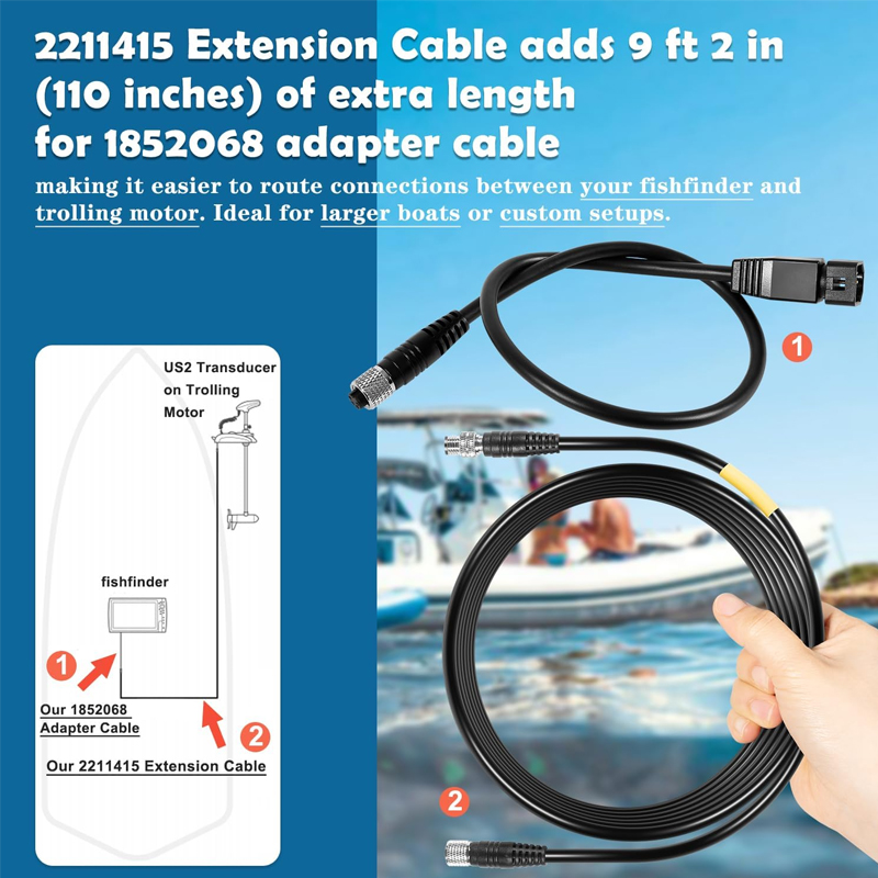 1852068 MKR-US2-8 7-Pin Adapte - đánh giá và giá Fish Finder Cable