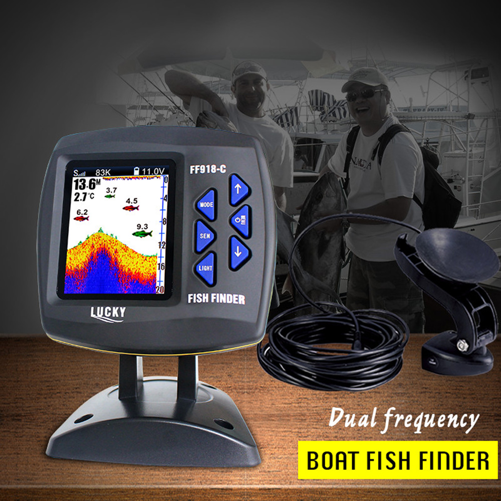 FF918-C100DS Color Screen Wire - đánh giá và giá Fishing Depth Finder